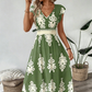 👗New arrival 60% OFF!🏖️Women's V-Neck Baroque Print Flowy Maxi Dress