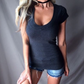 📢📢50% OFF !! ⏰Women's Summer Deep V Neck Slim Tops