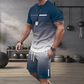 🏖️Summer Cool Deal: 50% OFF!!😎Men's Gradient Color T-Shirt & Shorts Set