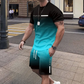 🏖️Summer Cool Deal: 50% OFF!!😎Men's Gradient Color T-Shirt & Shorts Set