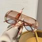 🔥Hot Sale🔥Lightweight Oversized Retro Shield Sunglasses, UV400 Protection Retro Square Shades, Comfortable Fit for All Face Shapes