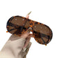🔥Hot Sale🔥Lightweight Oversized Retro Shield Sunglasses, UV400 Protection Retro Square Shades, Comfortable Fit for All Face Shapes