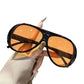 🔥Hot Sale🔥Lightweight Oversized Retro Shield Sunglasses, UV400 Protection Retro Square Shades, Comfortable Fit for All Face Shapes