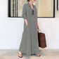 Long-Solid, Simple and Long-Coloured Sleeve Dress