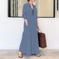 Long-Solid, Simple and Long-Coloured Sleeve Dress