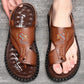 📢Last Day Promotion 70% Off!⏰Men's Breathable Soft Leather Outdoor Sandals With Latex footpads