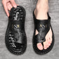 📢Last Day Promotion 70% Off!⏰Men's Breathable Soft Leather Outdoor Sandals With Latex footpads