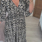 ⏳Time-limited Special 60% OFF⏰🔥Bohemian casual print V-neck shirred waist long dress