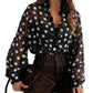 🤎2026 Hot Sale✨Women’s Button-Down Polka Dot Shirt