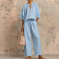 📢📢49% OFF !! ⏰Women's Solid Color 2-Piece Casual Tracksuit Set