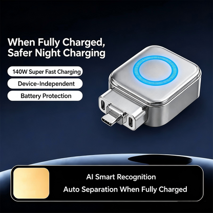BIG SALE 60% OFF⚡140W Super Fast Charger with AI Auto Shutdown – USB-C PD3.1 – Intelligent Battery Protection – Universal for iPhone, MacBook & Tablets