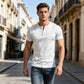 👕 70% OFF NOW! 💪 Treat Yourself, Gift Others 🎁 Men's Lightweight Henley T-Shirt – Muscle Fit & Breathable – Moisture-Wicking & Classic Style 🌿
