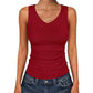 ⛱️Last Day Special Price ￡9.99!!💞Women's V-Neck Ribbed Knit Tank Top