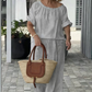 Women's Drawstring Top & Pants 2-Piece Set