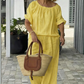 Women's Drawstring Top & Pants 2-Piece Set
