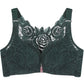 Elegant Rose Lace Back Bra with Easy Front Clasp