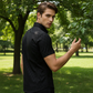 ☀️HOT SALE 50% OFF🖤Men's Textured Black Short Sleeve Shirt