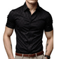 ☀️HOT SALE 50% OFF🖤Men's Textured Black Short Sleeve Shirt