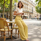 🎁 Hot Sale 49% OFF❤️Women's Smocked Waist Striped Gingham Pants