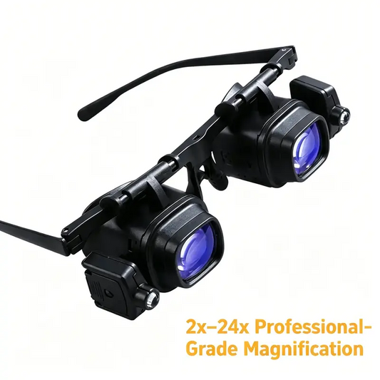 📢📢49% OFF !! ⏰Precision Hands‑Free LED Magnifying Glasses for Electronics & Crafts