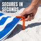 Windproof Beach Towel Clip Pegs for Sand and Grass（Set of 4)