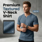 👔 60% OFF NOW! ✨ Men's V-neck Waffle-patterned Short-Sleeve Shirt ☀️High Quality