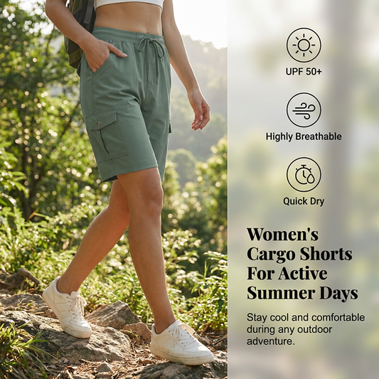 🌺Summer Hot Sale 60% OFF💐Women's Quick-Dry Cargo Shorts with Pockets