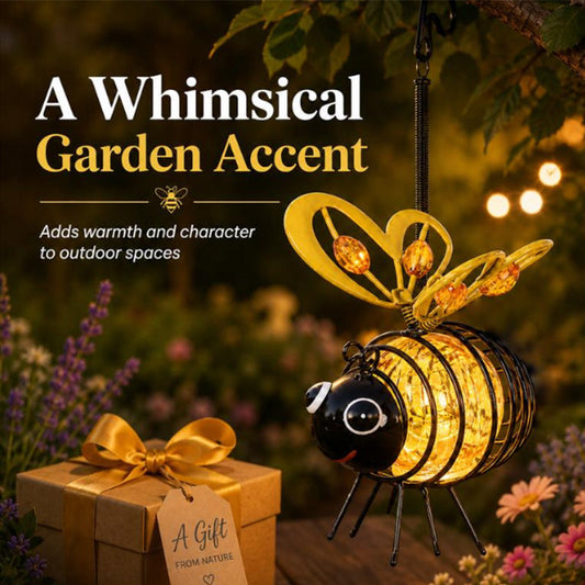 🌙LIMITED-TIME 50% OFF🌞 Hanging Solar Bee Light – Warm Amber Glow, Flicker-Free, Perfect for Garden Parties, Camping, or Kids’ Rooms – Spread Joy Day and Night 🌞🌜