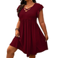 🔥Summer Hot Sale 50% OFF‼️Women's Criss-Cross V-Neck Flutter Sleeve Flowy Dress