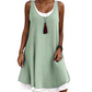 🌺Summer Hot Sale 60% OFF💐Women's Sleeveless Fake 2-Piece Dress