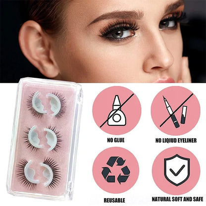 🌸 Last Day 60% OFF! 🔥Self-Adhesive Reusable Lashes💛3-Sec Application, No Glue Needed