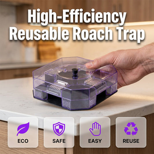 🏆 Last Day Special Price £6.99🔥Reusable Effective Roach Trap， Non-Toxic Sticky Cockroach Catcher for Kitchen Home Indoor Pest Control