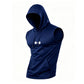 🏋️ Men's Athletic Sleeveless Hoodie Vest | Breathable, Muscle-Cut & Perfect for Gym, Running & Outdoor Training