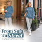 🎉 Hot Sale 50% OFF💞🔥Women's Casual Oversized Crewneck Sweatshirt 👕 Cosy, Roomie & Made for Laid-Back Days ✨