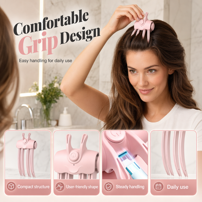 🎉Hot Sale 50%OFF💇 Wireless Heated Volumizing Root Lift Clip, Portable Travel Hair Styling Tool for Flat Fine Hair