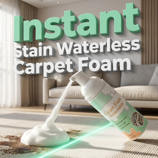 🏆 Last Day Special Price £7.99 ! 🔥Buy 2 Get 1 Free🎁Waterless Carpet Foam Stain Remover with Towel