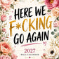 📅🌸 50% OFF! 😄Funny 2027 Wall Calendar for Women – Sarcastic Quotes & Watercolor Floral Art.