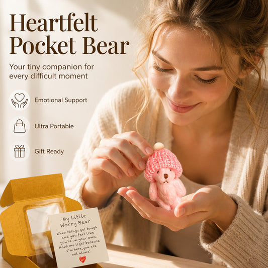 Mini Plush Pocket Teddy Bear with Greeting Card & Gift Box
