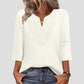 💗Limited time special price💕Lace-Trim V-Neck Blouse – Breathable Fabric & Flattering Drape