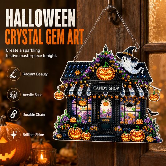 👻Halloween DIY Sparkle Art Hanging Ornament Kit