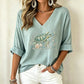 Women's V Neck Printed T-Shirt
