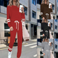 2026 Upgraded Women’s Long Sleeve Top & High Waist Pants 2-Piece Set