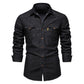 💯 Comfort Meets Quality | Men’s Soft Cotton-Blend Button-Front Denim Shirt