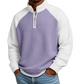 🔥Limited time offer✨Men's Waffle Knit Quarter Zip T-Shirt
