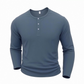 Men's Casual Henley Neck Long Sleeve Shirt