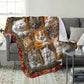 🎁LAST DAY SALE 50% OFF! 🐱💤 Cozy 9‑Panel Sleeping Cats Blanket – Ultra‑Soft Flannel, Reversible Design✨