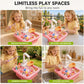 Children’s water play basin toy with a water flow feature