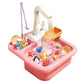 Children’s water play basin toy with a water flow feature