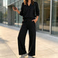 ⏳Limited time offer🔥Women’s V‑Neck Top & Wide‑Leg Trousers Co‑Ord Set