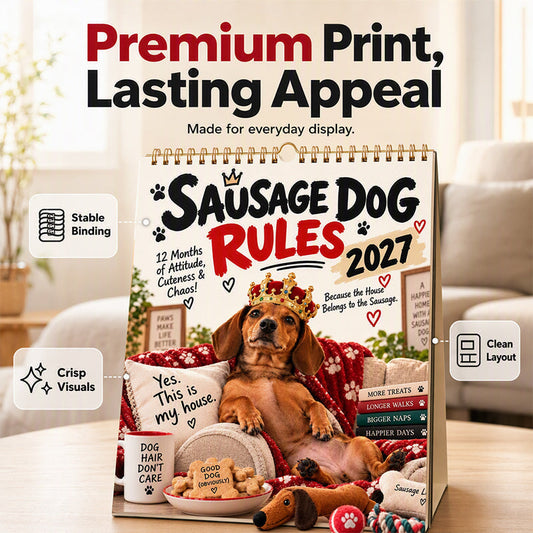 🔥2026 SALE 50% OFF🎁✨💞50K+ SOLD! 🌸 50% OFF NOW! 🌸2027 Playful Dachshund Calendar